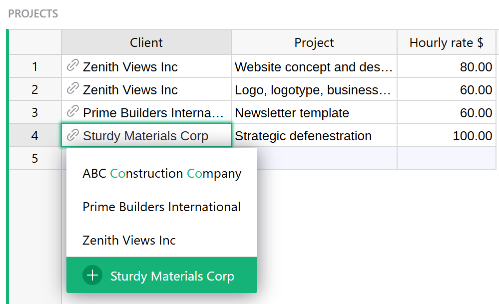 Ajouter une valeur de référence