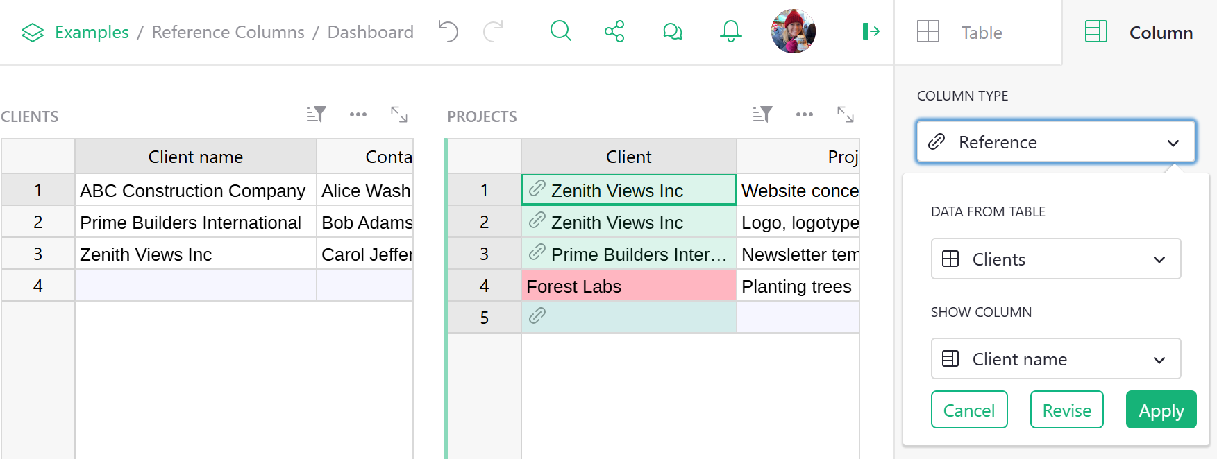 Convertir les valeurs après