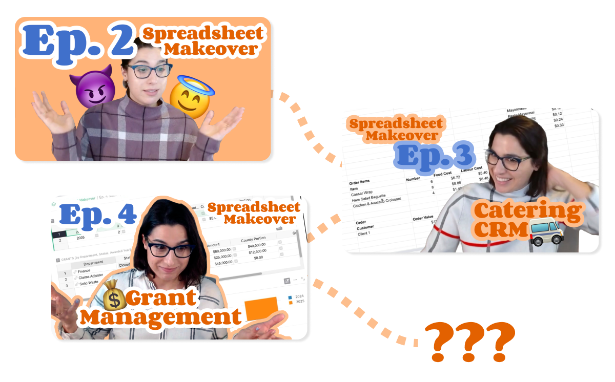 Three new Spreadsheet Makeover episodes