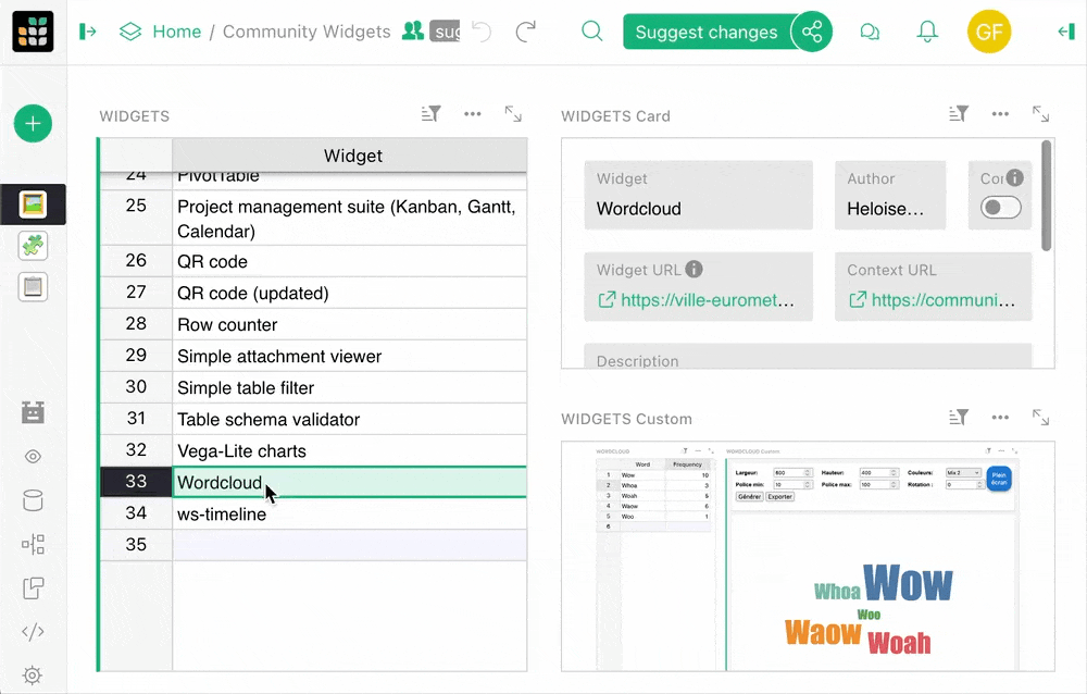Suggestions improvements