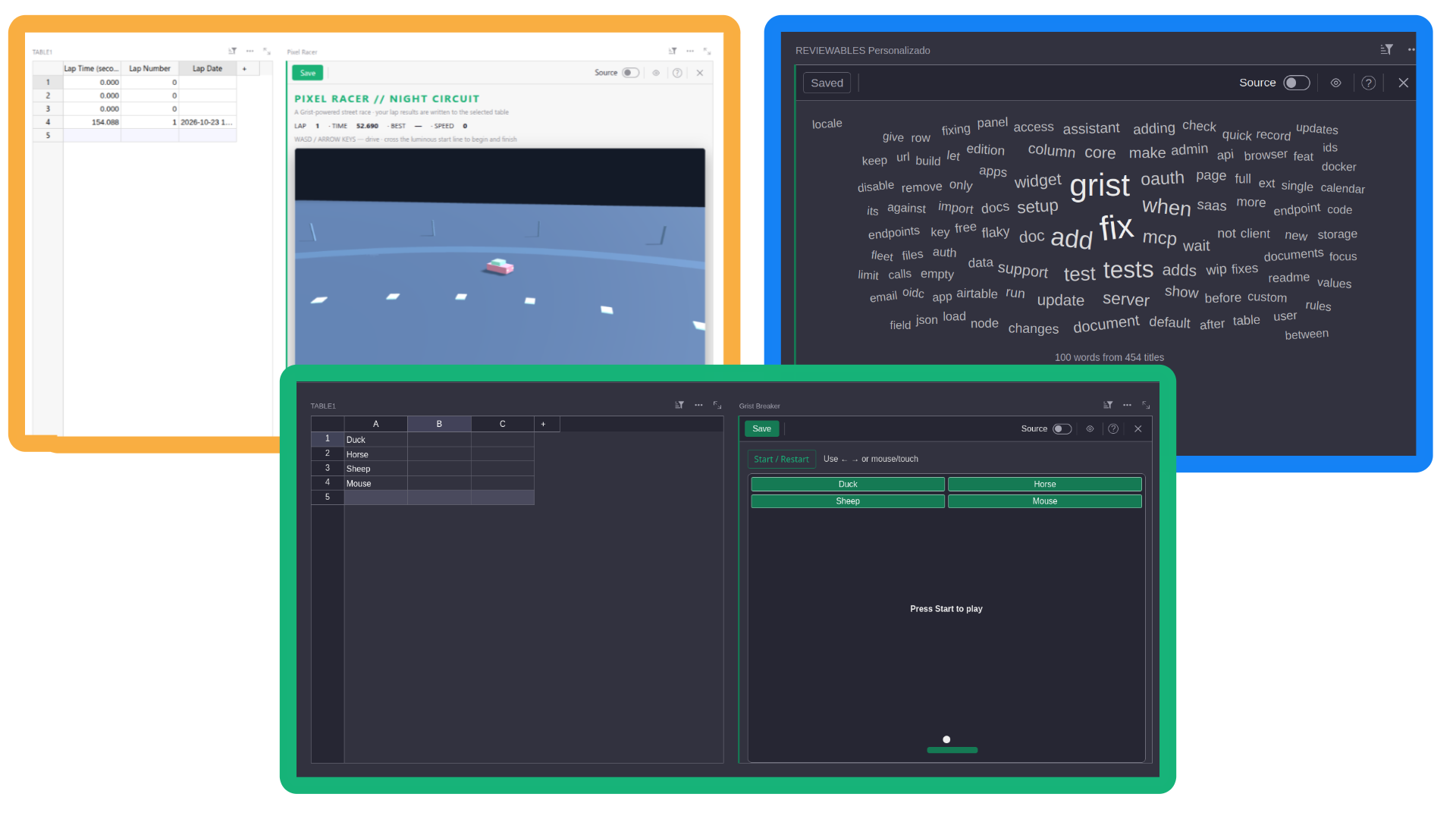 Some fun Widget Creator examples