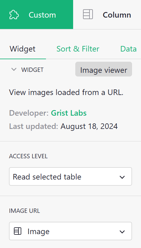 configuration visionneuse d'images