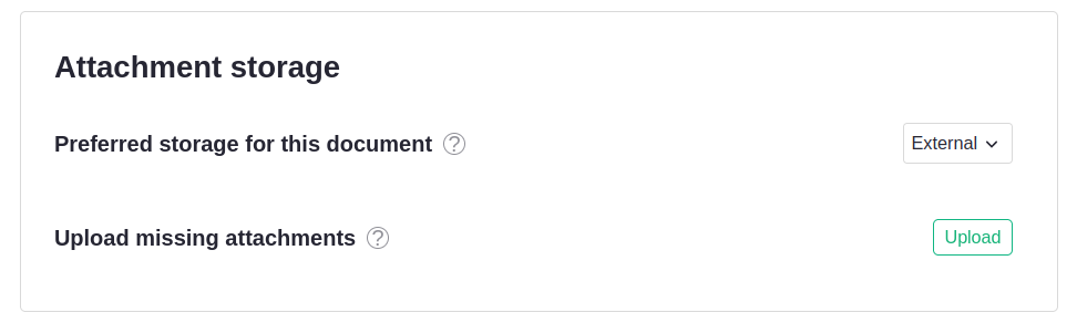 restoring external attachments