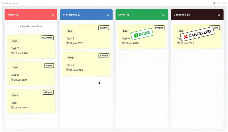 Kanban custom widget
