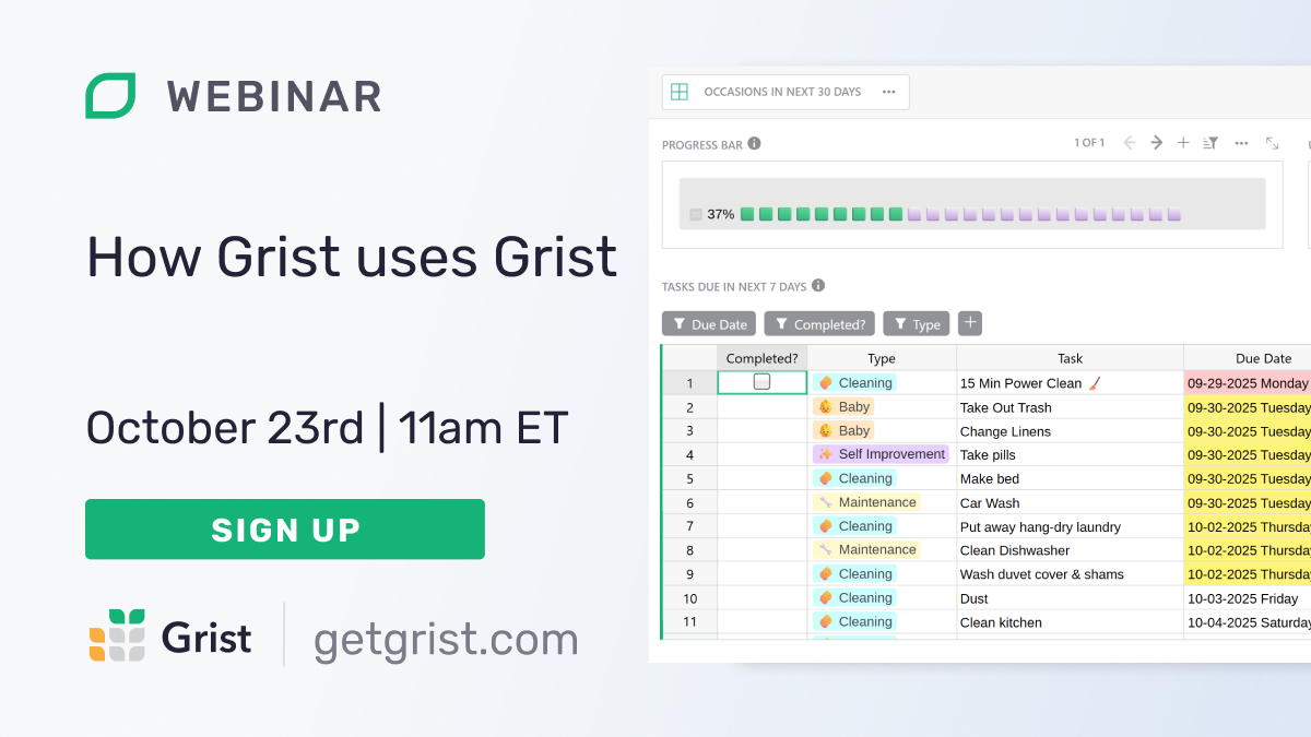 How Grist uses Grist webinar