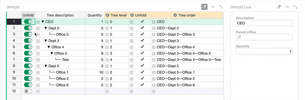 Grist tree toggling